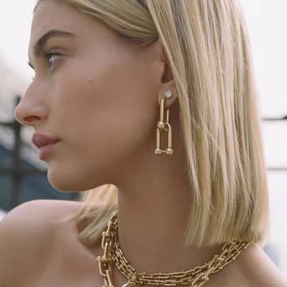 💫Insta chain link earrings - Picture 6 of 7